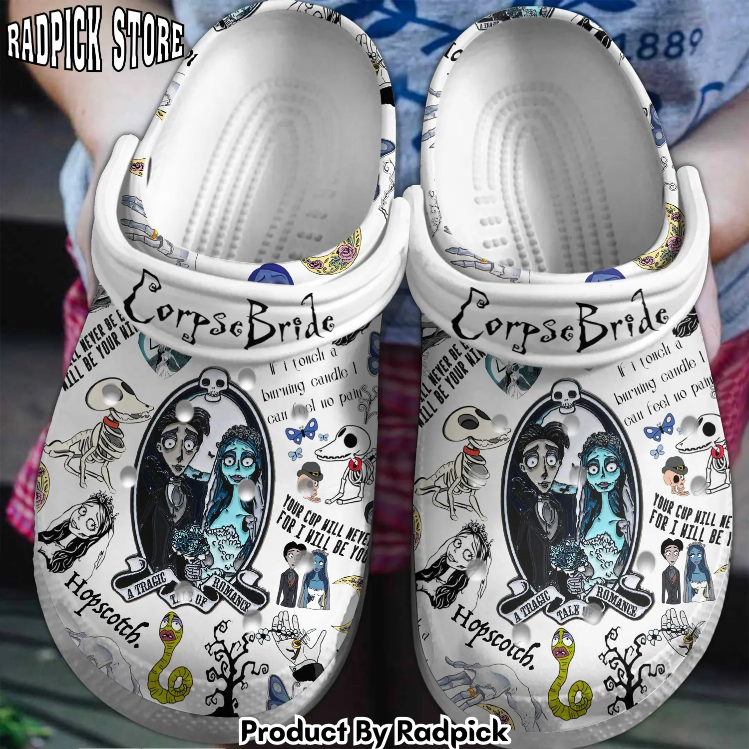 Radpick corpse bride movie clogs crocband clogs shoes comfortable for men women and kids footwearelite exclusive rp6527107